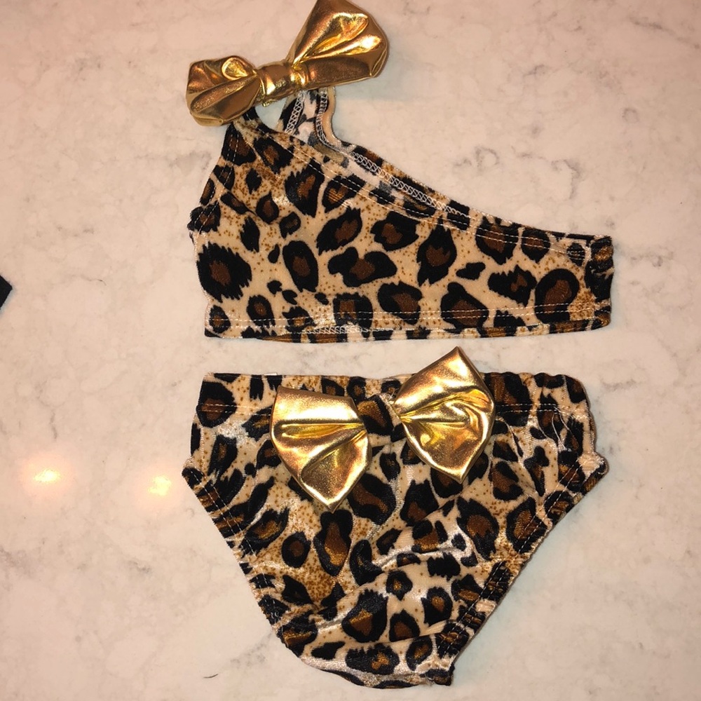 0 to 3 months leopard bikini